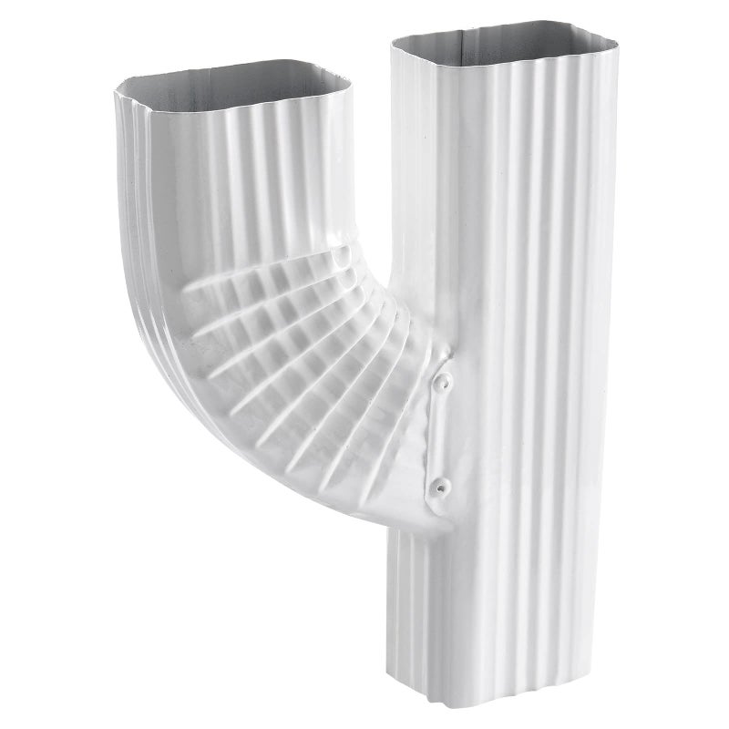 VYH Downspout Gutter Y Left Connector 2x3 Upright High Gloss White - Image 5